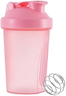 400 Ml Shaker Bottle Protein Cup Container Storage Supplements Pink 1 Pc