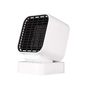 LEELLY Draagbare ventilatorkachel, 500 W, 3 seconden, snelle elektrische ventilatorkachel, mini-fornuis, draagbare ventilatorkachel, PTC-keramische verwarming, winterhuishouden, binnenverwarming, camping