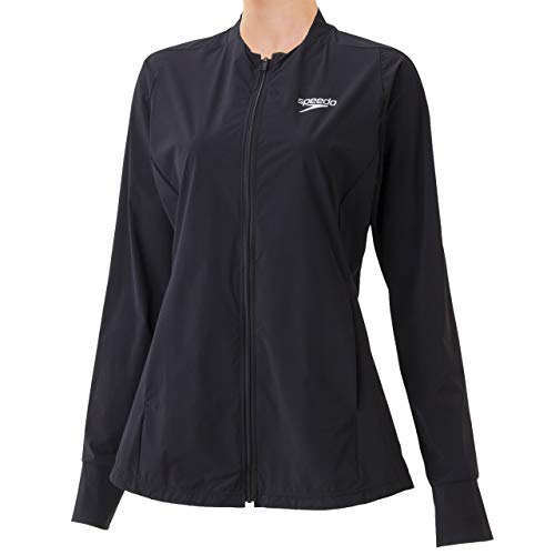 Speedo(スピード) ウエア ジャケット 長袖 レディース アクロス ドレークジャケット プール 水泳 トレーニング SAW11921 ブラック K L
