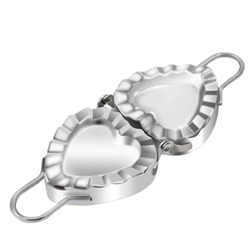 Garneck Heart Shape Dumpling Steel Handle 304 Steel Dumpling Maker Quick Easy to Clean
