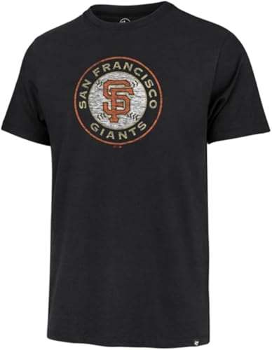 47 MLB Mens Official Cooperstown Alternate Logo Premier T-Shirt (US, Alpha, Small, Regular, Regular, San Francisco Giants - Black)