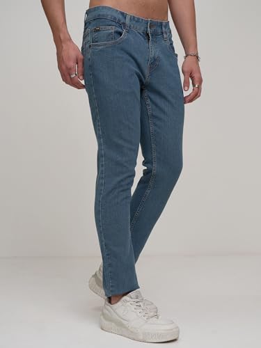 Image of Highlander Men's Tapered Fit Jeans | Regular Length | Mid Rise | Stretchable Fabric for Comfort fit | Jeans for Man