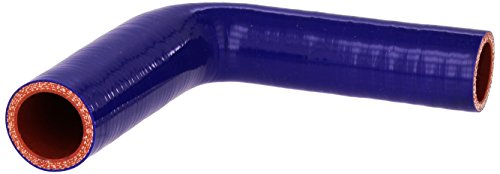 HPS HTSER90-112-125-BLUE Silicone High Temperature 4-ply Reinforced 90 degree Elbow Reducer Coupler Hose, 75 PSI Maximum Pressure, 4" Leg Length on each side, 1.12" > 1-1/4" ID, Blue