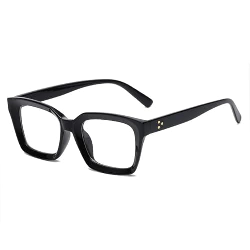 Lunettes de soleil rétro de qualité supérieure avec monture transparente C1Black