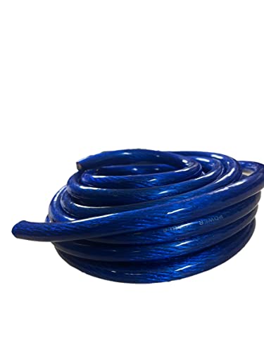 Câble d'alimentation de calibre 8 bleu contre les baisses de courant de stéréo