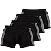 Produktbild Schiesser Herren Shorts Unterhose mit weichem Bündchen (XL, 4 X Schwarz (Cotton Stretch))