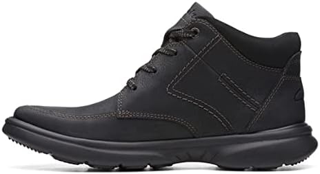 Clarks Men's Bradley Mid Oxford Boot, Black Tumbled Leather, 10.5 | Image 4