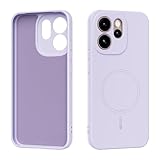 HUOLUNGJIN Magnetic Case Compatible with Oppo Reno 15 Pro 5G, Soft TPU Anti-Scratch Microfiber Lining, Slim Liquid Silicone Shockproof Protective Cover,for Magnetic Accessories (Purple)