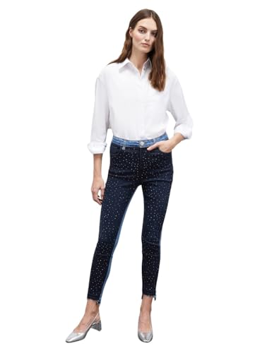 Jean Skinny Patchwork aux détails asymétriques collection Spring Summer 24
