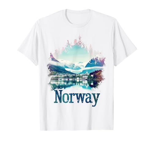 Norway Fjord Landscape Nature Souvenir Hiking Mountains T-Shirt