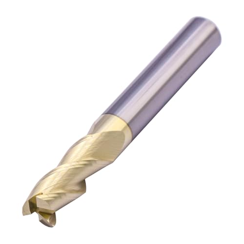 Image of 5 /16 inch 3 Flute Solid Carbide Square End Mill, ZrN Coated for Aluminum | 37 Helix, 5 /16 inch Cutting Dia, 5 /16 inch Shank Dia, 13 /16 inch Length of Cut, 2-1 /2 inch Overall Length, for Milling Aluminum and Copper