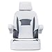 NORTHCAPTAIN Premium Pontoon Captain's Chair High Back Reclining Pontoon Bucket Boat Seat with Armrests and Adjustable Headrest, White/Charcoal