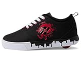 HEELYS Men's Pro 20 Drips Wheeled Heel Shoe, Black/Red, 10