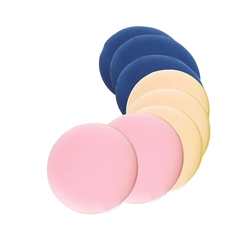 FRCOLOR 8pièces Houppette à Poudre Et Coussin De Maquillage Éponge Maison Couleur Neutre Pour Estomper Et Corriger