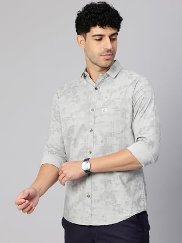 Image of Majestic Man Stylish Geomatric Print Casual Shirt - Pure Cotton| Full Sleeve | Trendy & Comfortable