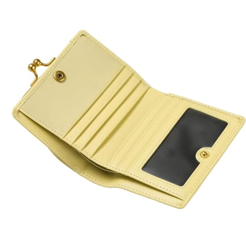 Ultra Thin Genuine Leather Card Holder Wallet for Women with Advanced RFID Blocking Technology (Yellow)2