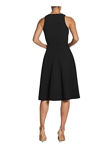 Dress The Population Women's Catalina Solid Sleeveless Fit & Flare Midi Dress, Black L #TOP1