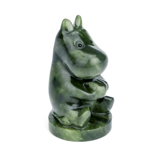 gemshan Hippo Statue, Natural Green Jade...