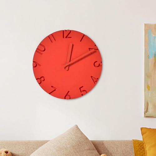 Horloge murale moderne texture ciment chic pour salon élégant - 4