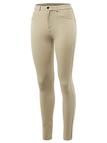 A2Y Women's Comfort Mordern Stretch Skinny Ponte Pants (S-3XL)2
