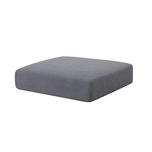 Hokway Couch Cushion Covers Stretch Cushion Covers Sofa Seat Cushion Slipcover Cushion Protector(LightGrey, Small)