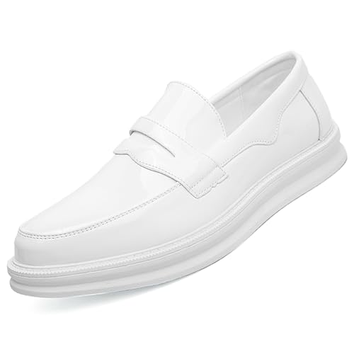 Optigard Men's Leather Slip-On Penny Loafers Comfortable Lightweight Casual Dress Shoes Formal Business Work Shoes