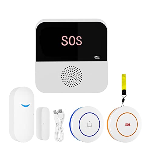 Alarmes de sécurité Tuya for Kit domestique système d'alarme domestique capteur de porte sonnette sans fil/alarme domestique contrôle d'application GSM, Extensible(Set black D)