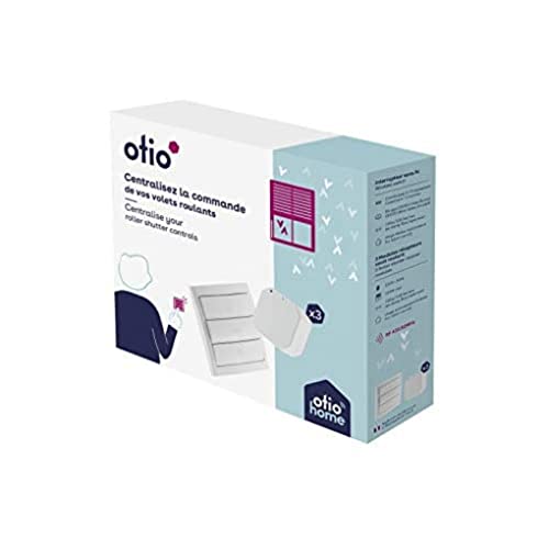 Otio - Pack Volets Roulants Télécommandés - Modèle 1 Télécommande + 3 Modules - Plastique - Compatibilité Passerelle et Application Mobile OtioHome,...
