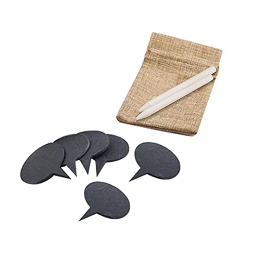 Cheese Markers Set for Charcuterie Board, 9PCS Slate Cheese Labels Sign, Cheese Markers Set, Chalkboard Picks Cheese Name Tag Cupcake Toppers for Parties Dinners