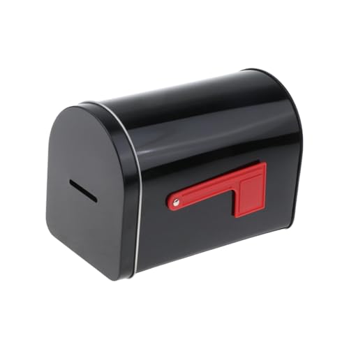 Baoblaze Mailbox Mail Box Drop Box Mail Insertion Decorative Iron Weatherproof Letterbox Postbox for Outdoor Home External Office Gate, black