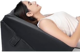 FOVERA Wedge Pillow for Back Support, Adjustable Memory Foam Bed Wedge Pillow for Sleeping, Acid Reflux, GERD, Snoring, Pregnancy, Post-Surgical Recovery (Velvet Dark Grey, Standard - 22x22x12 Inch)