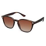 SOJOS Retro Kids Square Polarized Sunglasses for Girls Boys Age 3-10 UV400 Protection De Sol Gafas SK5616 Tortoise/Brown Lens