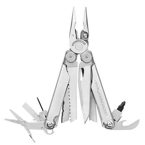 Leatherman Wave Plus Multitool, Srebrny, 18 Elementów