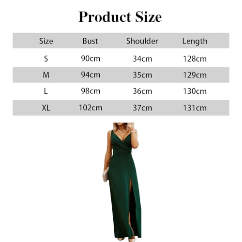 Robe longue ample verte avec bretelles spaghetti pour l'été - 7