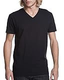 Next Level Apparel Fitted Short-Sleeve V Neck T-Shirt, Black, XX-Large
