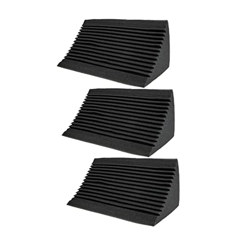 3Pcs Gear Shape Soundproof Sponge para Espacio Musical Interior Negro miniatura 1