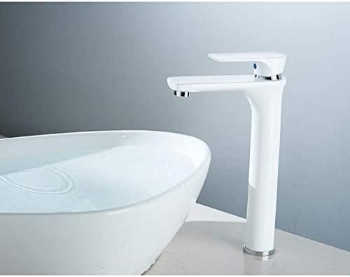 Robinet mitigeur blanc eau chaude et froide pour évier de salle de bain moderne