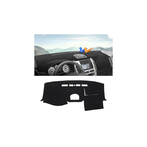 Image of Autorder Dashboard Cover Mat for Ford Edge 2007-2014 Accessories Dash Cover Upgrade Flannel Dash Mat Sunshade Glare UV Rays Protector