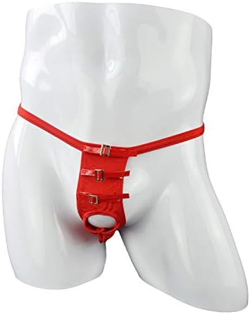 Creamlin Men's Jockstrap Underwear Sexy Mesh Jock Strap (Red) - Image 3