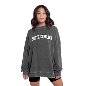 Chicka-d South Carolina Fighting Gamecocks Women’s Campus Crewneck Sweatshirt Charcoal, Medium