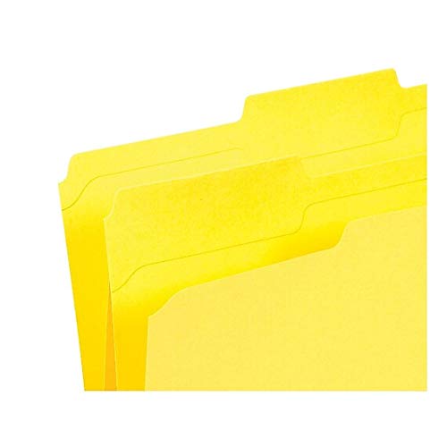 1Intheoffice Yellow File Folders Letter Size 1/3 Cut, 3-Tabbed File Folders, Letter Size File, "24Pack" #TOP7
