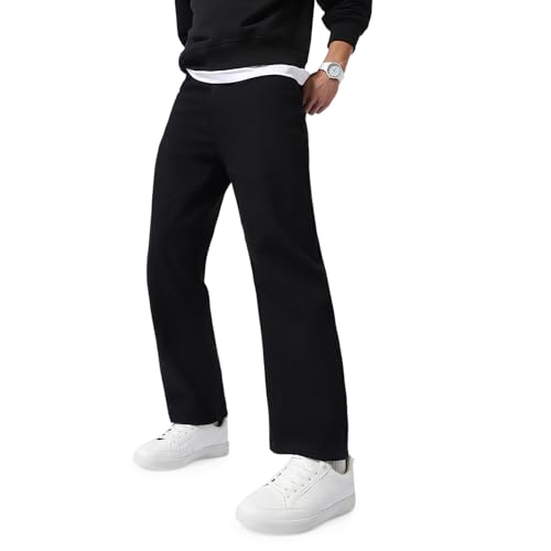Urbano Fashion Men’s Black Loose Baggy Fit Washed Jeans Non-Stretchable (jeanloose-black-32)