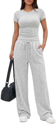 Women's 2 Piece Lounge Sets Matching Summer Travel Airport Outfit...