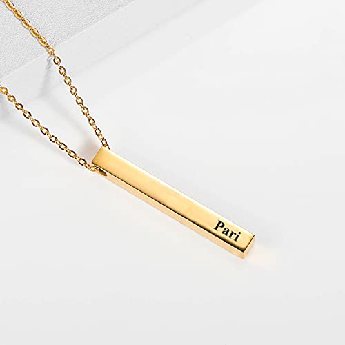 Image of Pari Cursive Gold & Silver Name Pendant Necklace, Best Jewelry Gift for Girls.