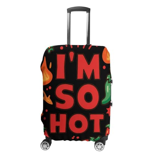 Chili Pepper I'm So Hot Luggage Covers Washable Travel Suitcase Cover Elastic Baggage Protector