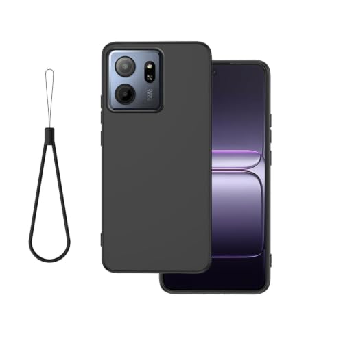 DAMONDY for Consumer Cellular IRIS Connect 2 Case Compatible for Speakeasy Smart Phone Case Cover with Silicone Lanyard, Shockproof Soft TPU Rubber Slim Protective -Black