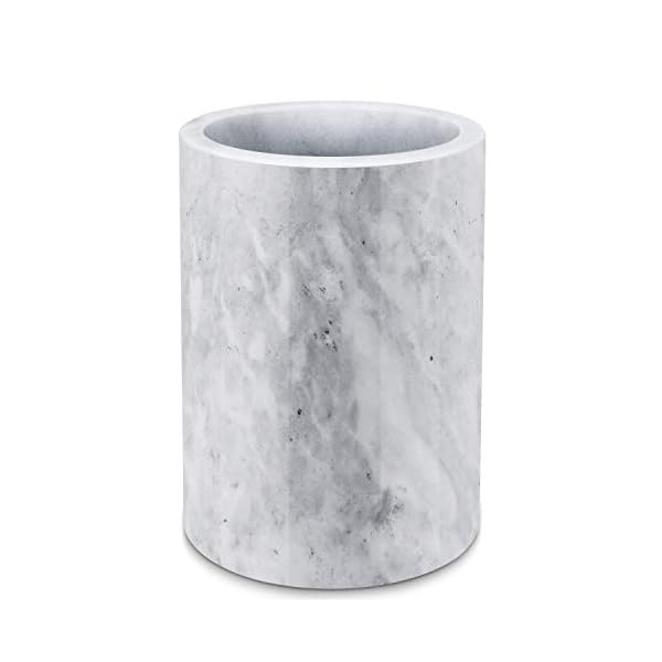 Flexzion Kitchen Tool Crock Utensil Holder and Wine Cooler Chiller, Unique One-Of-A-Kind Pattern Stone Container for Spoon, Spatula, Wine Bottle Holder Creative Home