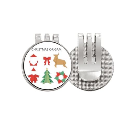 Marqueur de balle de golf rouge aimanté accessoire de green motif origami