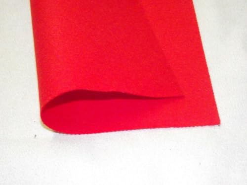 Tela de fieltro acrílico Baize para manualidades, color rojo brillante, precortada, 1 m, 150 cm x 100 cm