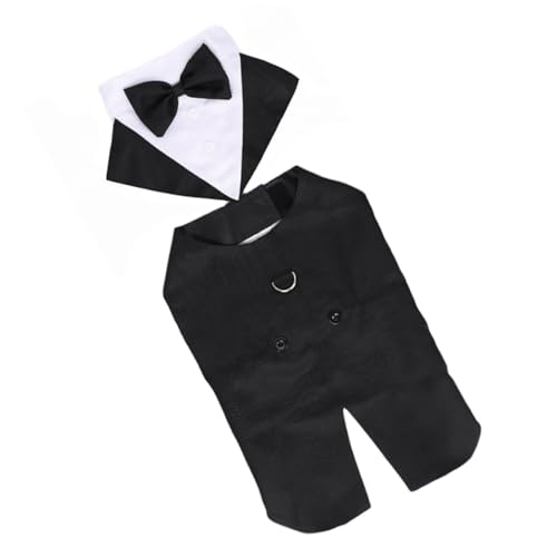 Disfraz formal para perro POPETPOP con moño, talla S